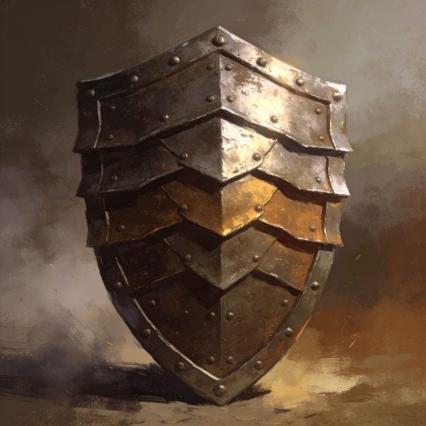 Multilayered shield.
