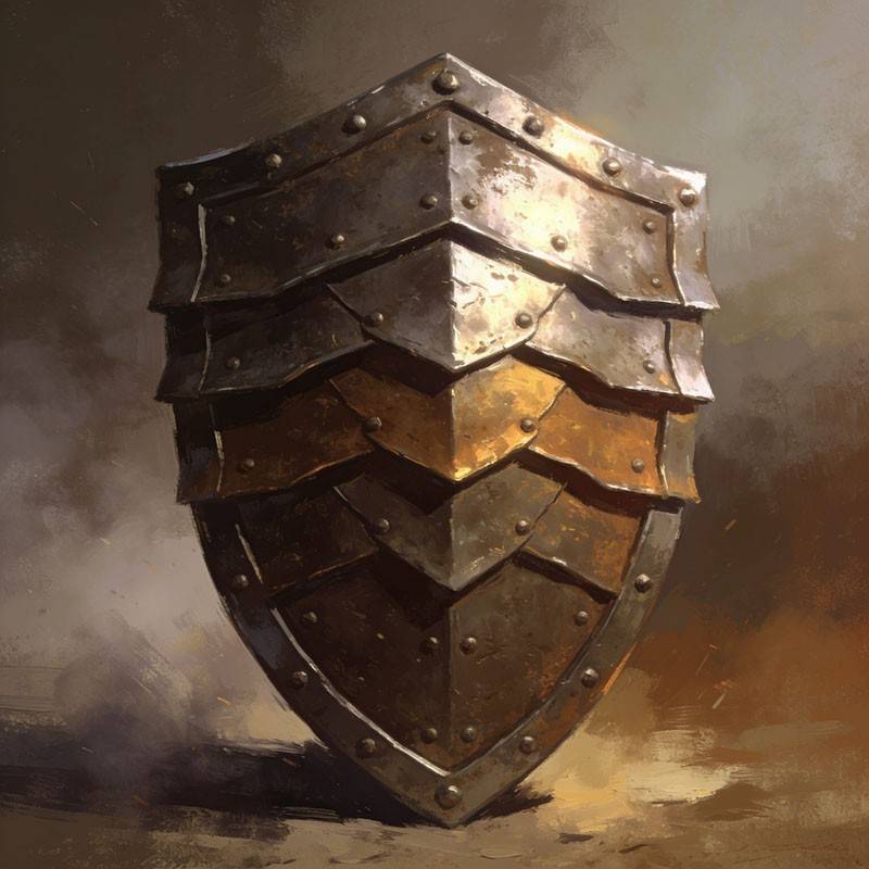Multilayered shield.