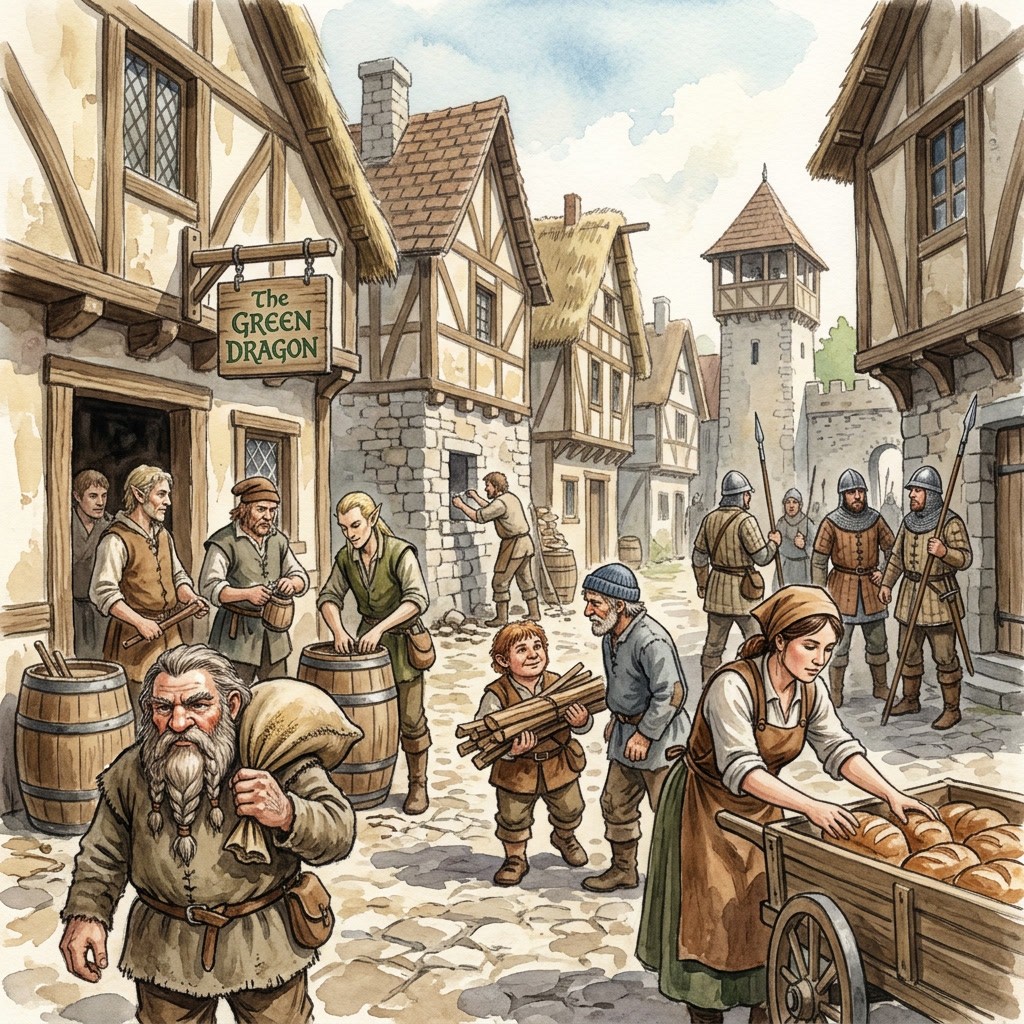 People in the market.