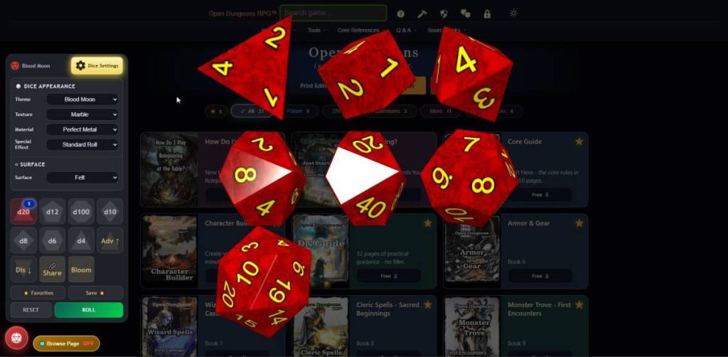 3d Dice Set for TTRPG